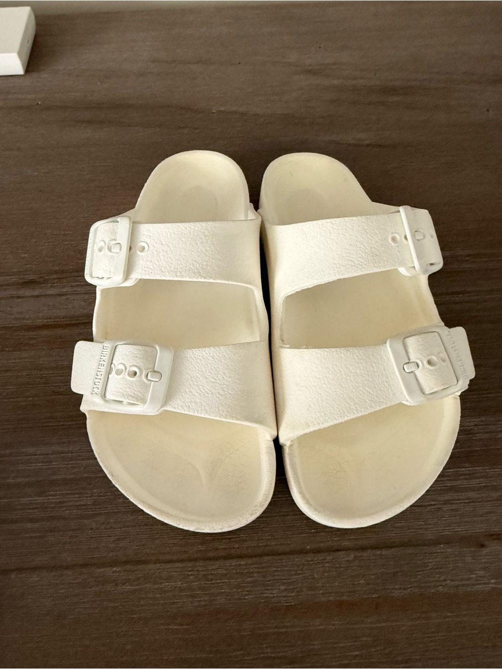 Birkenstock Kids White Two-Strap Buckle EVA Sandals